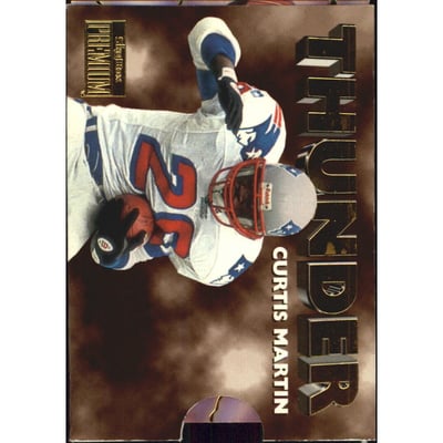 1996 SkyBox Premium Thunder and Lightning #8 Curtis Martin/Drew Bledsoe