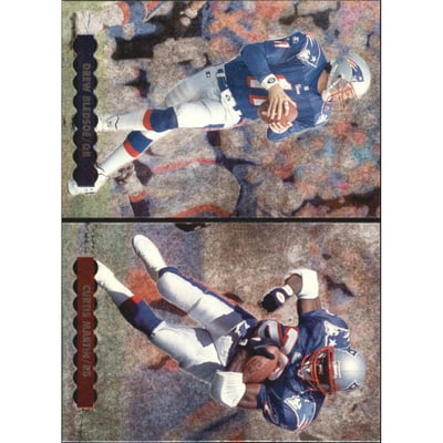 1996 Upper Deck Silver Helmet Cards #AE5 D.Bledsoe/C.Martin