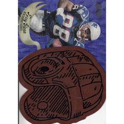 1997 Playoff Contenders Leather Helmet Die Cuts Blue #17 Terry Glenn