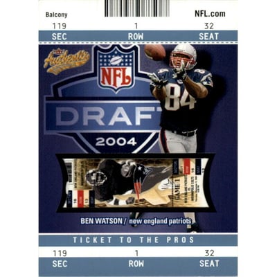 2004 Fleer Authentix Balcony Blue #119 Ben Watson