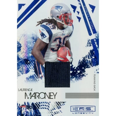 2009 Donruss Rookies and Stars Longevity Materials Sapphire #58 Laurence Maroney/100