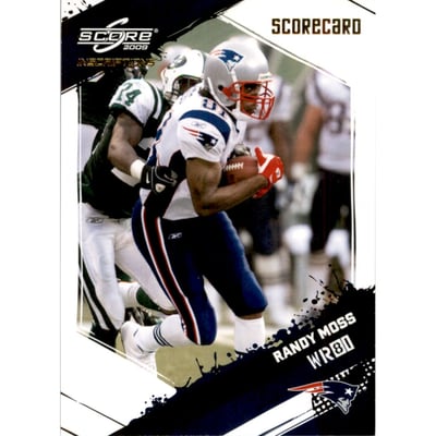 2009 Score Inscriptions Scorecard #176 Randy Moss