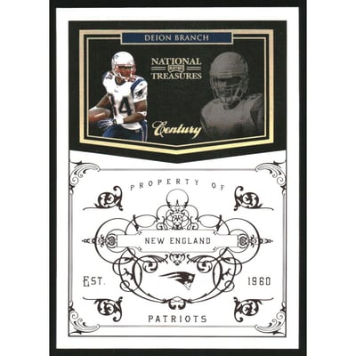 2010 Playoff National Treasures Century Gold #87 Deion Branch