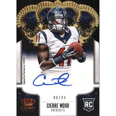 2013 Crown Royale Rookie Signatures Gold #120 Cierre Wood