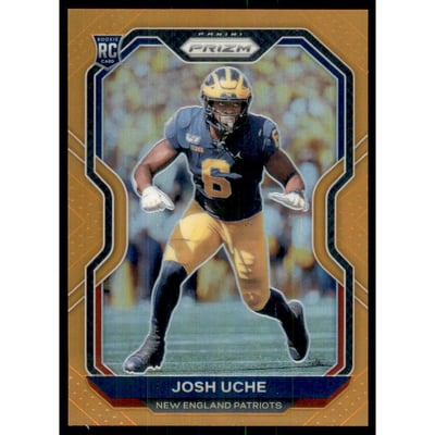 2020 Panini Prizm Prizms Orange #369 Josh Uche