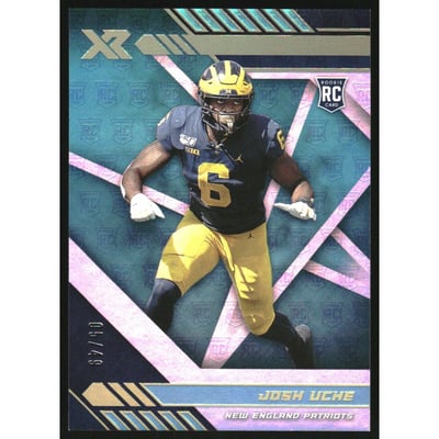 2020 Panini XR Teal #168 Josh Uche