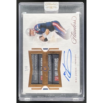 2021 Flawless Rookie Dual Patch Bronze #RDPA-MJO Mac Jones RC Auto /6