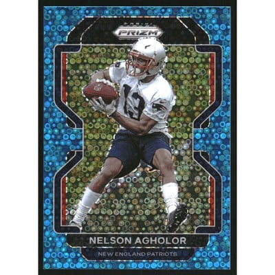 2021 Panini Prizm Prizms No Huddle Blue #94 Nelson Agholor