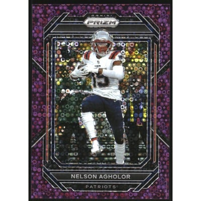 2022 Panini Prizm Prizms No Huddle Purple #201 Nelson Agholor