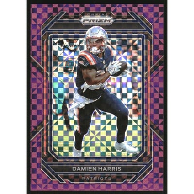 2022 Panini Prizm Prizms Purple Power #198 Damien Harris