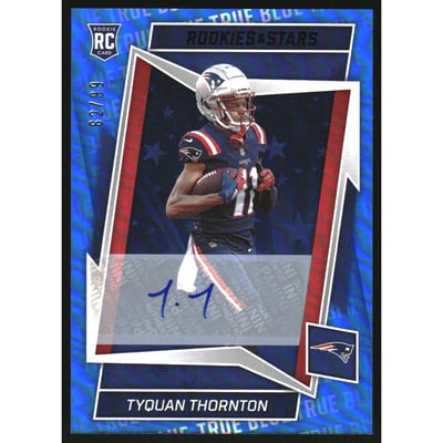 2022 Rookies and Stars Signatures True Blue #137 Tyquan Thornton/99