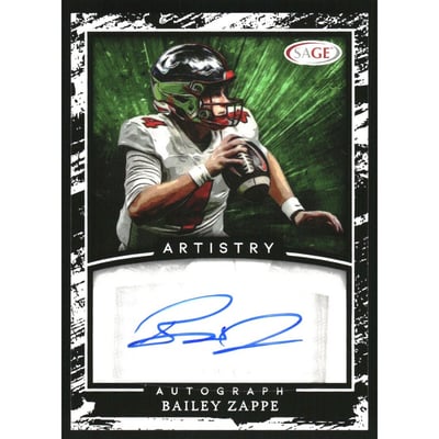 2022 SAGE Artistry Autographs White #ABZ Bailey Zappe