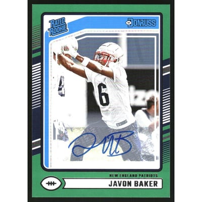 2024 Donruss Rated Rookies Autographs Green #353 Javon Baker