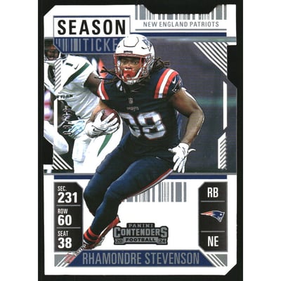 2024 Panini Contenders Stub #68 Rhamondre Stevenson/38