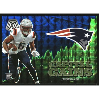 2024 Panini Mosaic Capital Gains Mosaic Blue #9 Javon Baker