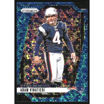 2024 Panini Prizm Prizms No Huddle Blue #199 Adam Vinatieri