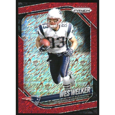 2025 Panini Prizm Prizms Red Shimmer #181 Wes Welker