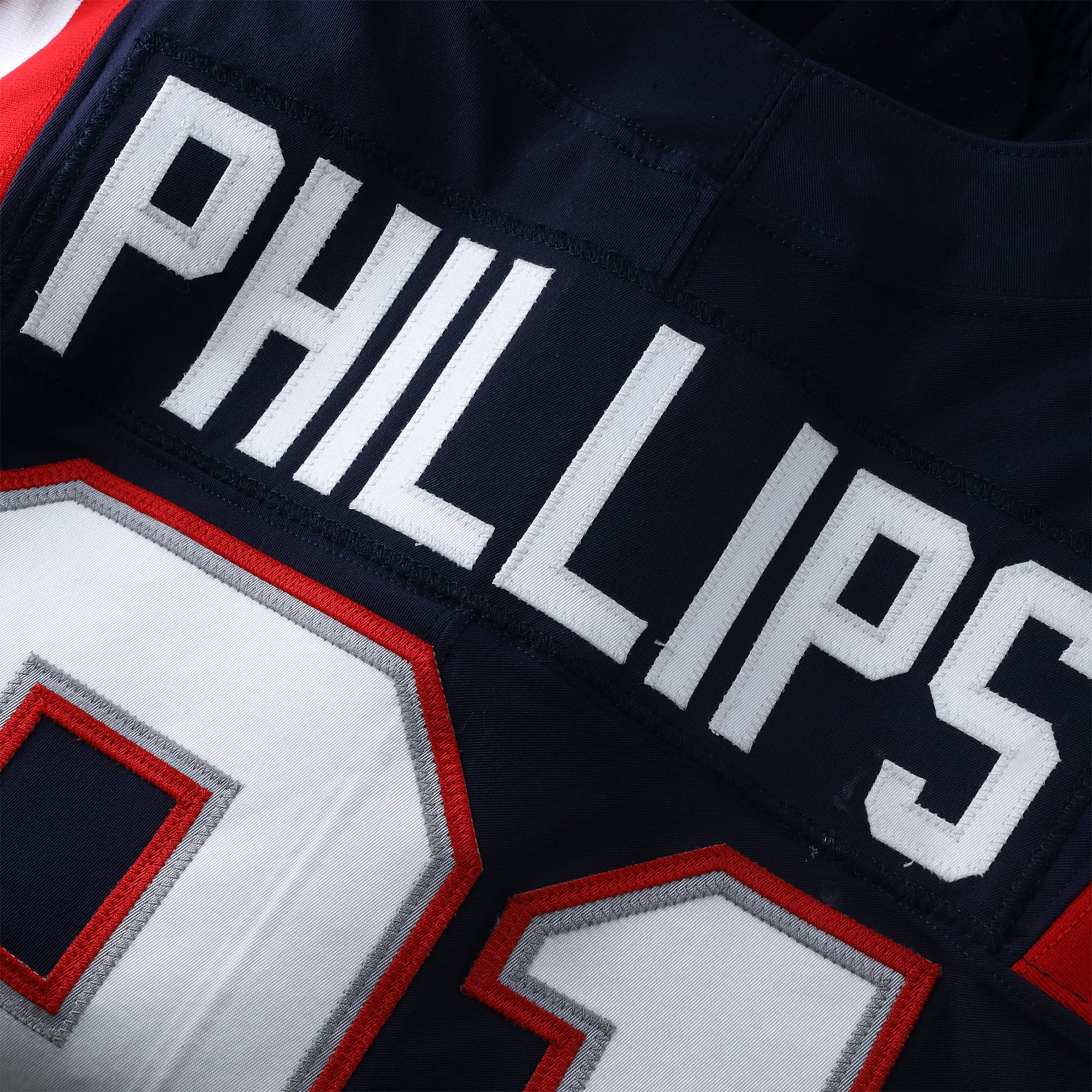 Adrian Phillips New England Patriots Player-Issued #21 Navy Nike Jersey from the 2022 NFL Season