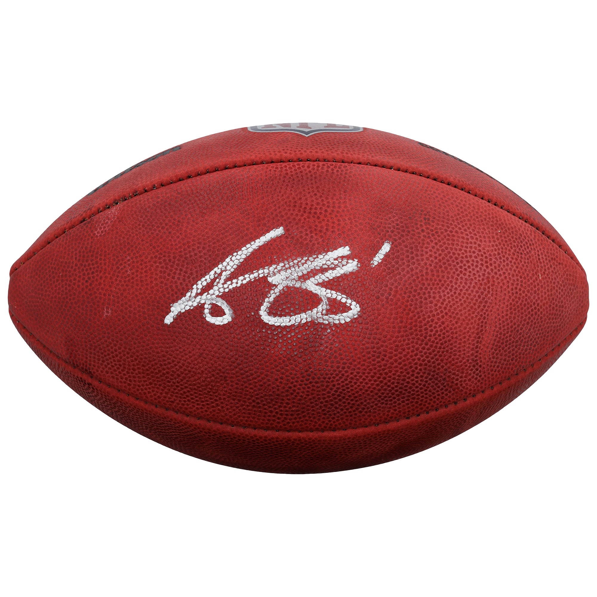 Ballon de football américain Duke en couleur, autographié par A.J. Brown des New England Patriots