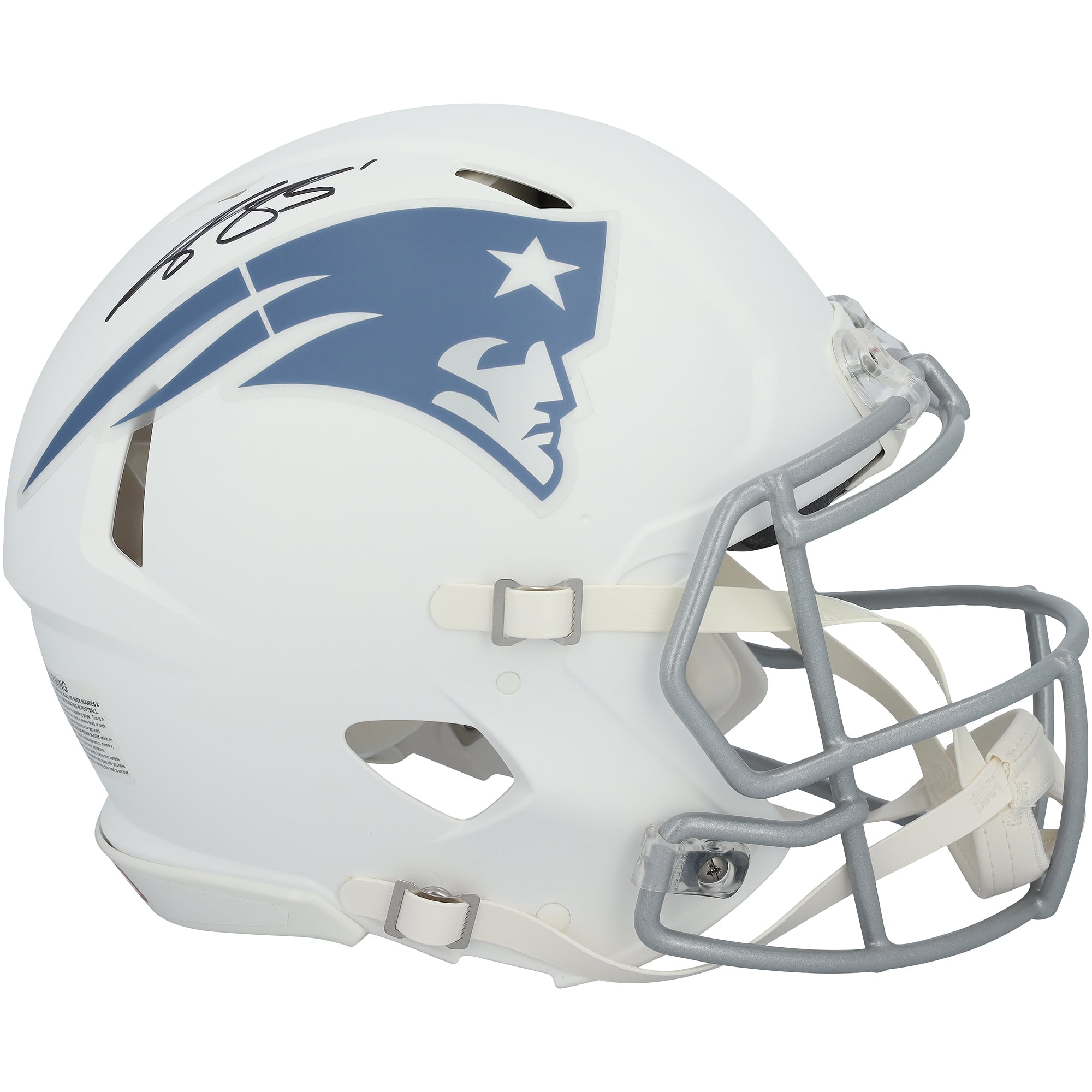Casque Riddell Rivalry Speed ​​Authentic autographié par A.J. Brown des New England Patriots