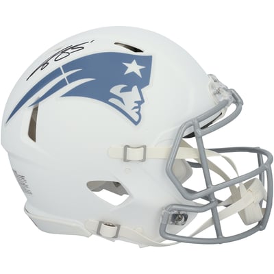 A.J. Brown New England Patriots Autographed Fanatics Authentic Riddell Rivalry Speed Authentic Helmet