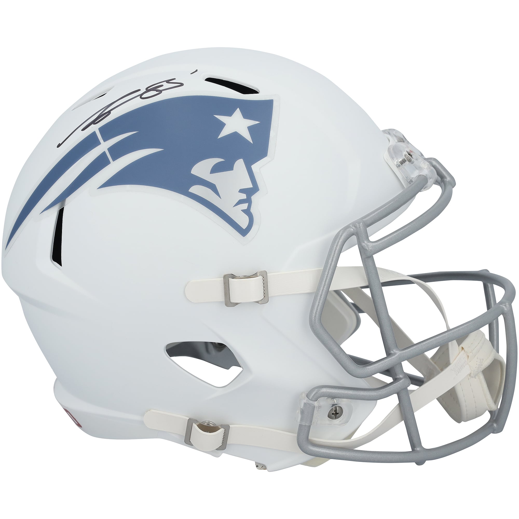 Casque réplique Riddell Rivalry Speed ​​autographié par A.J. Brown des New England Patriots