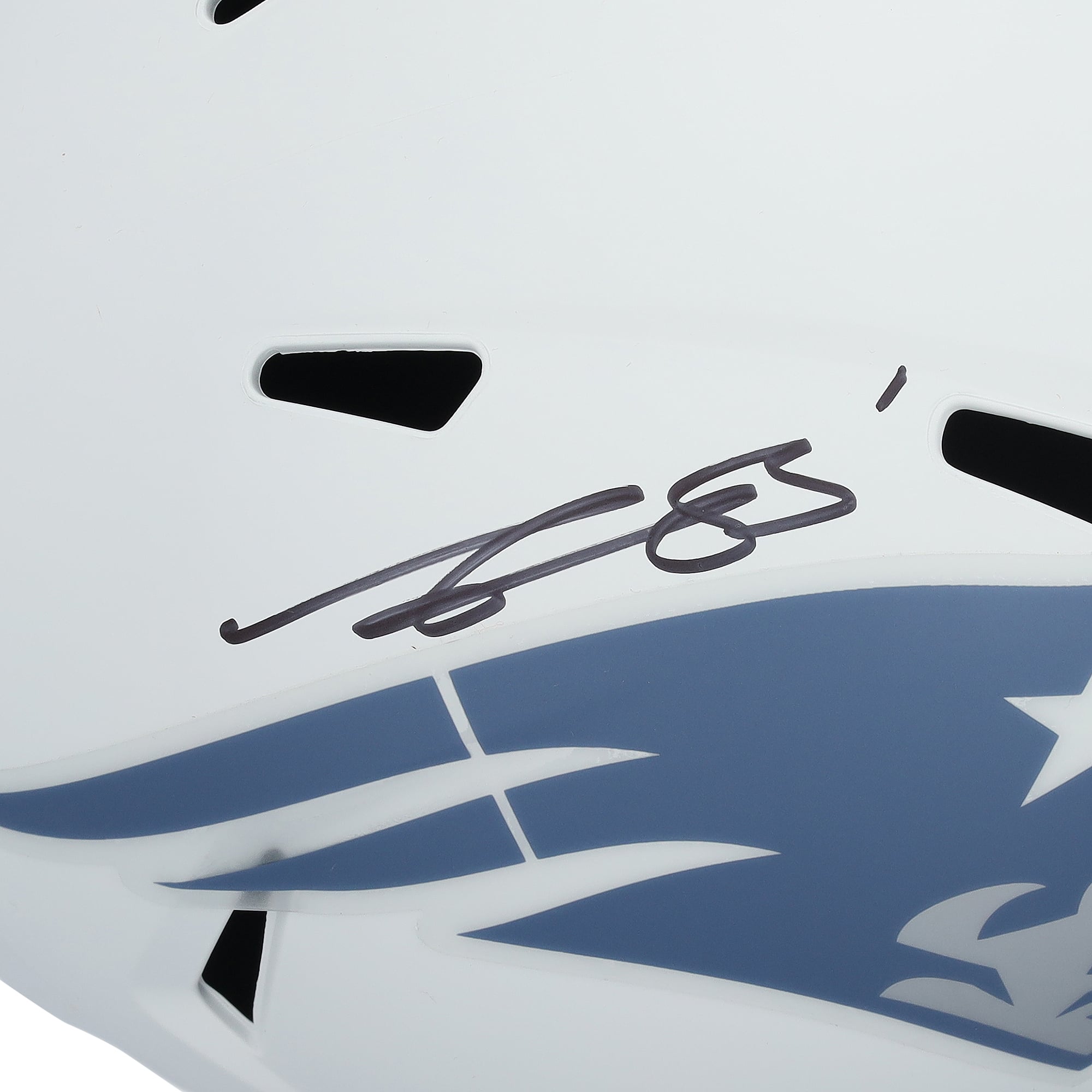 Casque réplique Riddell Rivalry Speed ​​autographié par A.J. Brown des New England Patriots
