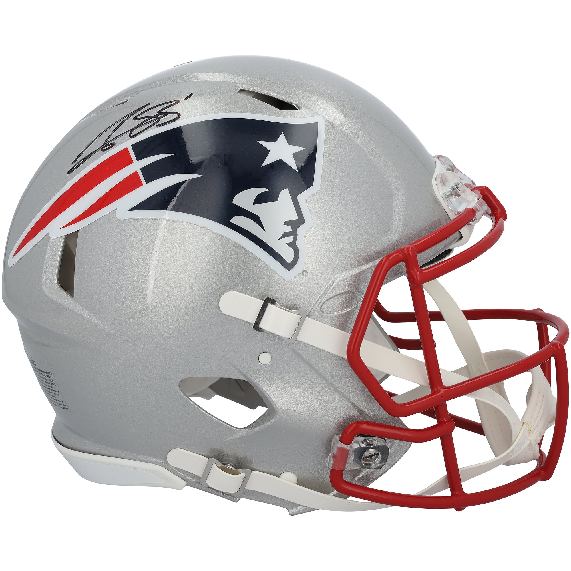 Casque Riddell Speed ​​Authentic autographié par A.J. Brown des New England Patriots