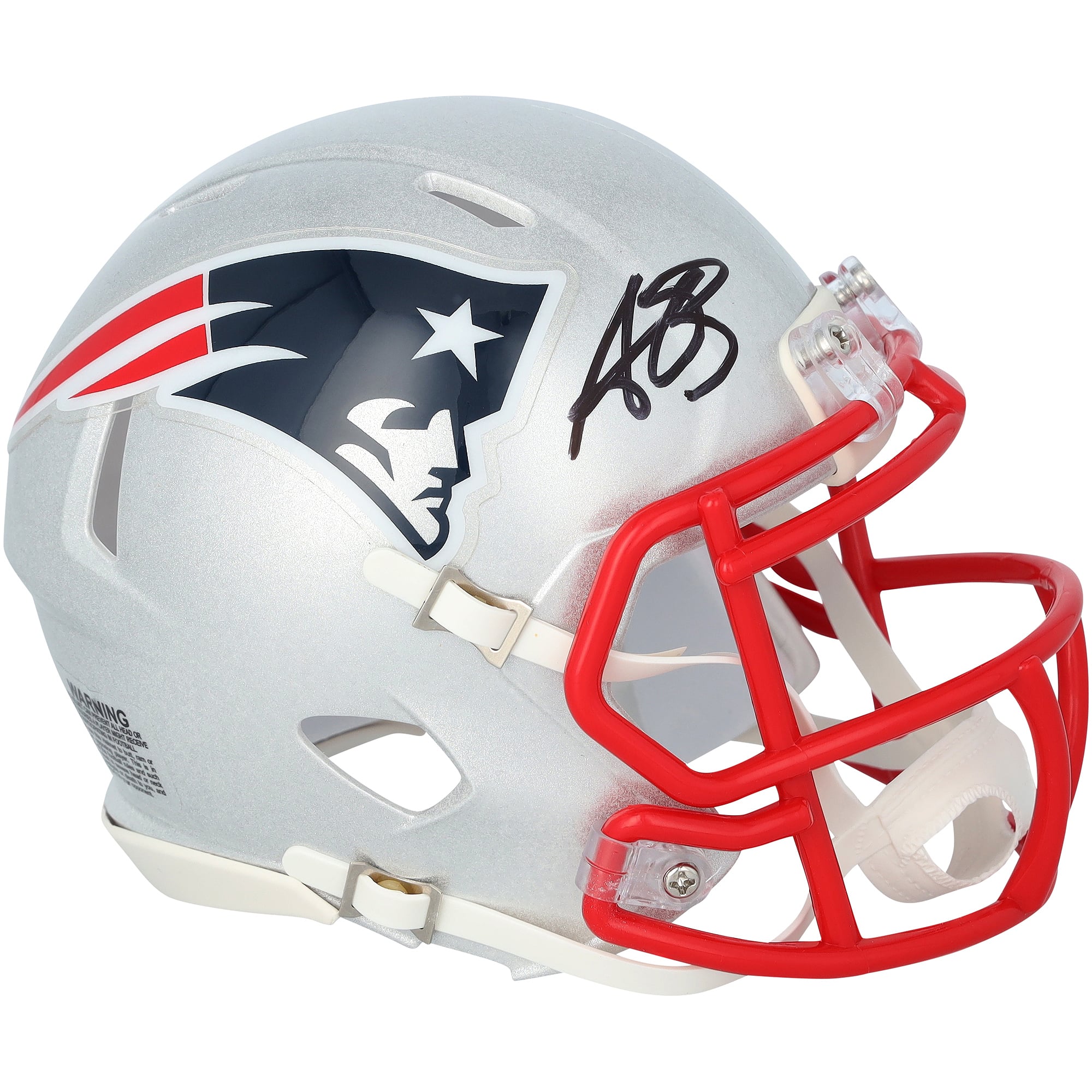 Mini casque Riddell Speed ​​autographié par A.J. Brown des New England Patriots