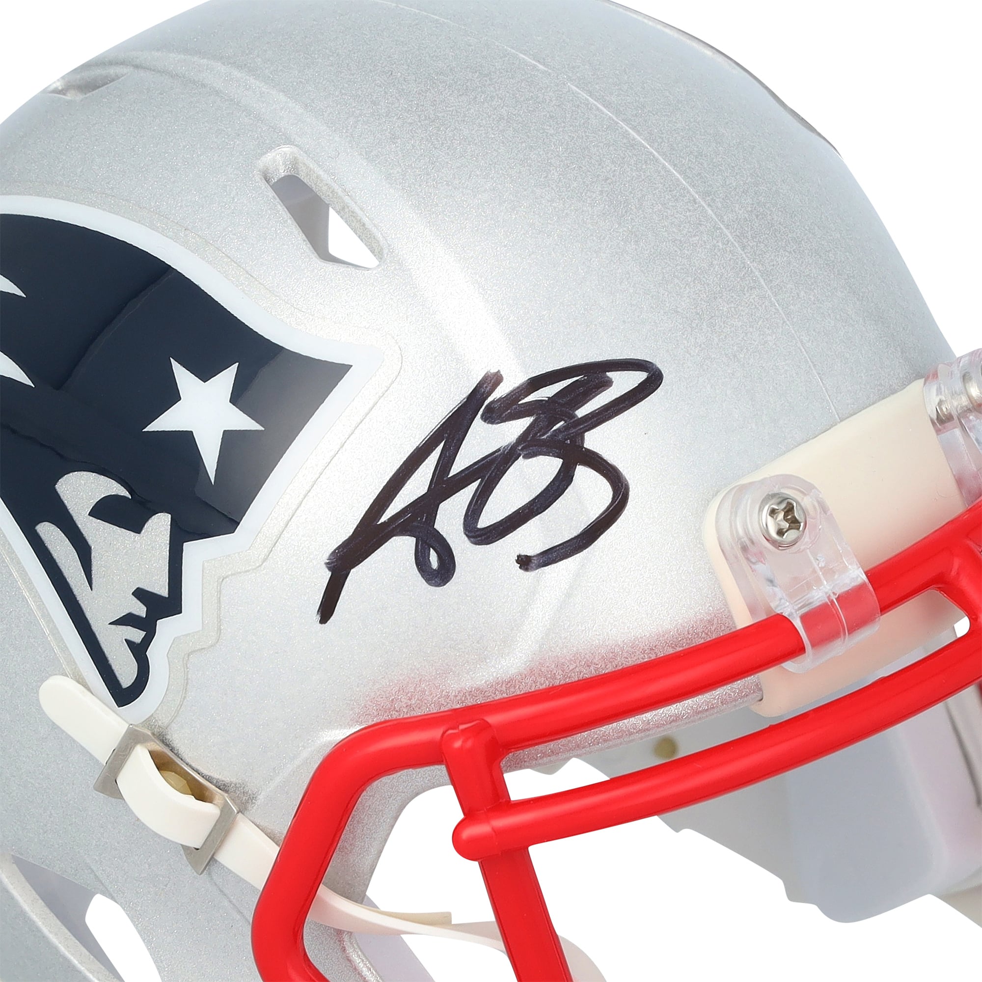 Mini casque Riddell Speed ​​autographié par A.J. Brown des New England Patriots