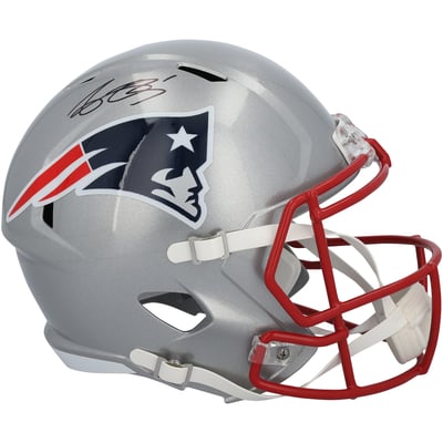 A.J. Brown New England Patriots Autographed Fanatics Authentic Riddell Speed Replica Helmet