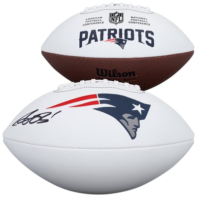 A.J. Brown New England Patriots Autographed Fanatics Authentic Wilson White Panel Football
