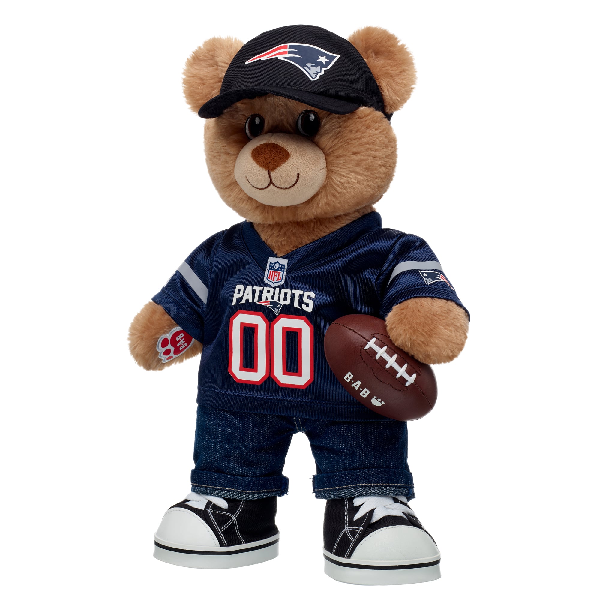 Coffret cadeau ours en peluche Build-A-Bear New England Patriots Happy Hugs
