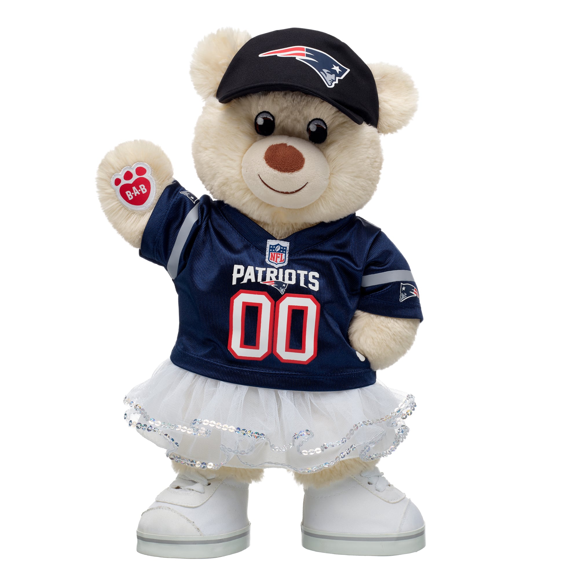 Ours en peluche Build-A-Bear New England Patriots Happy Hugs