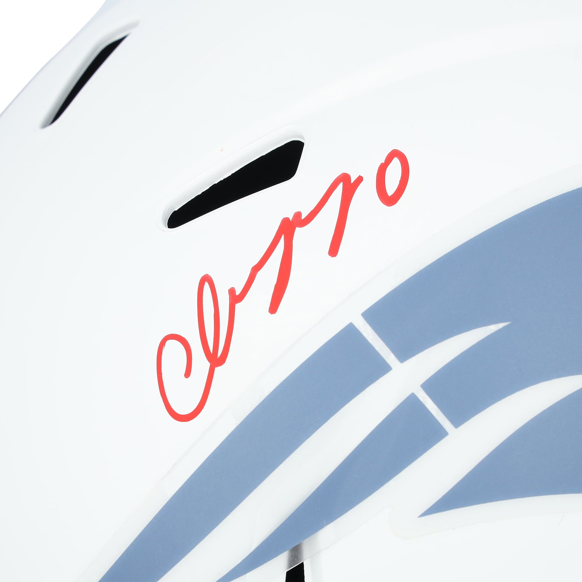 Christian Gonzalez New England Patriots Autographed Riddell Rivalry Speed Replica Helmet
