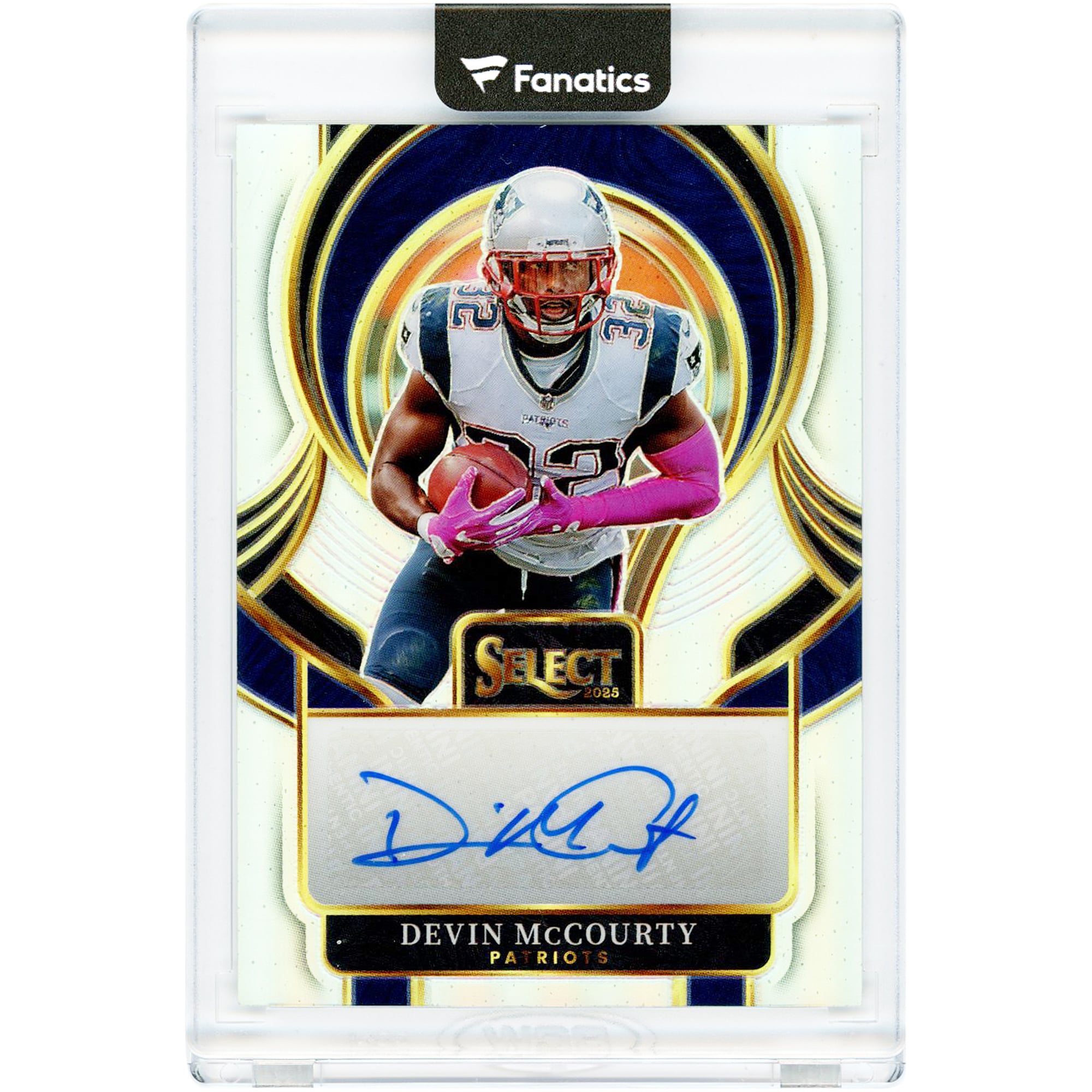 Carte Panini Select Signatures 2025 autographiée par Devin McCourty (New England Patriots) #SIP-DMY
