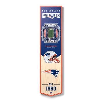 New England Patriots Fanpoint 8'' x 32'' 3D StadiumView Banner