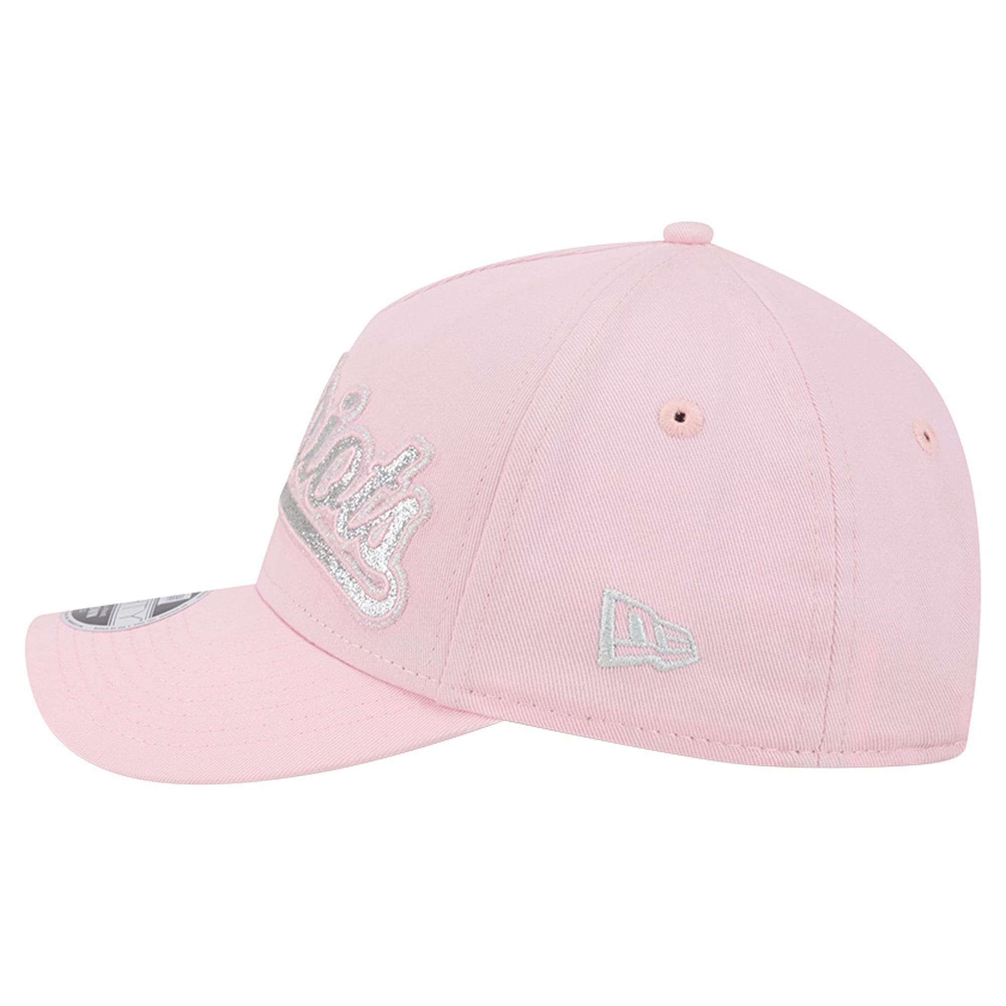 Casquette ajustable New Era rose New England Patriots Throwback Glitz A-Frame 9FORTY pour filles