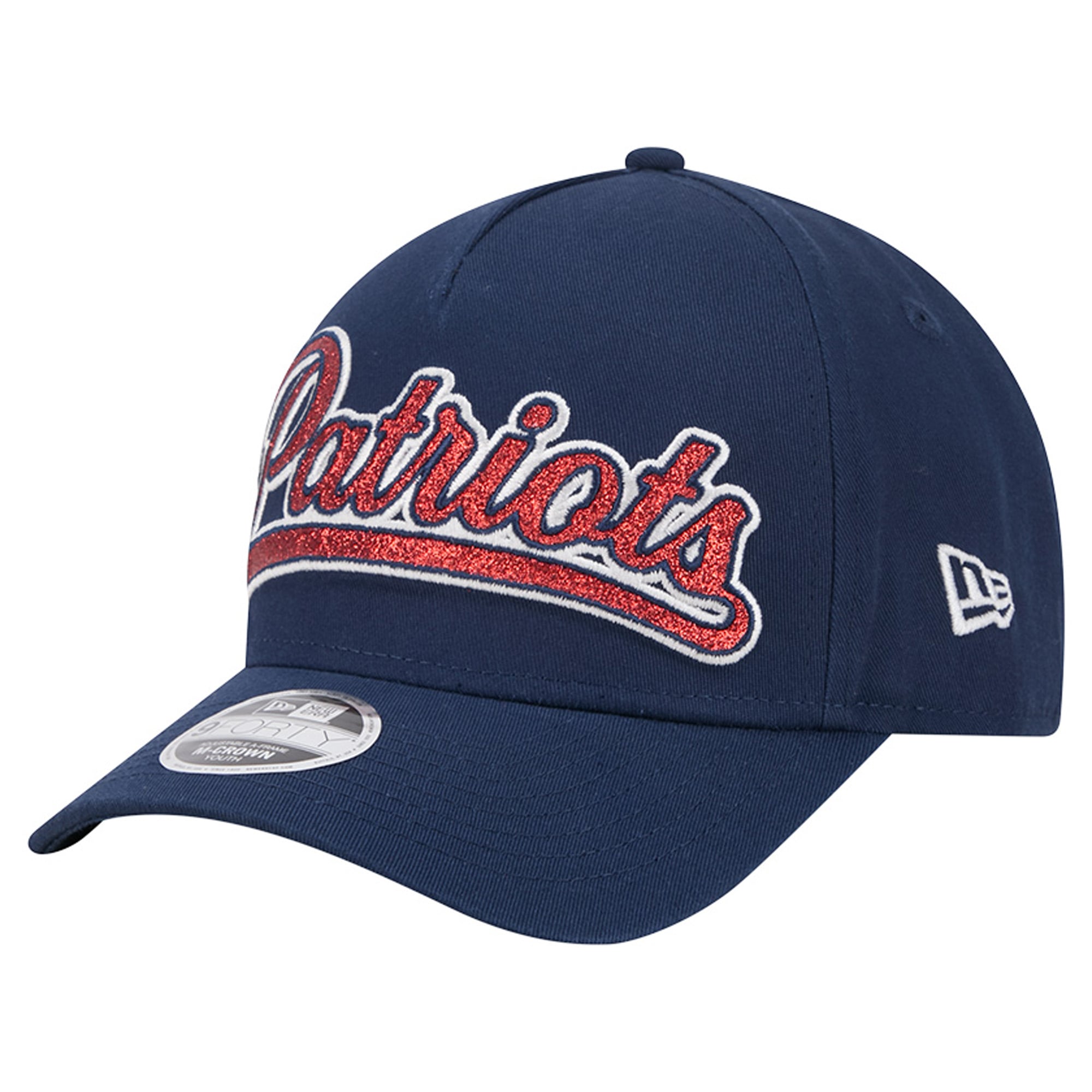 Casquette ajustable New Era Glitz 9FORTY bleu marine pour filles