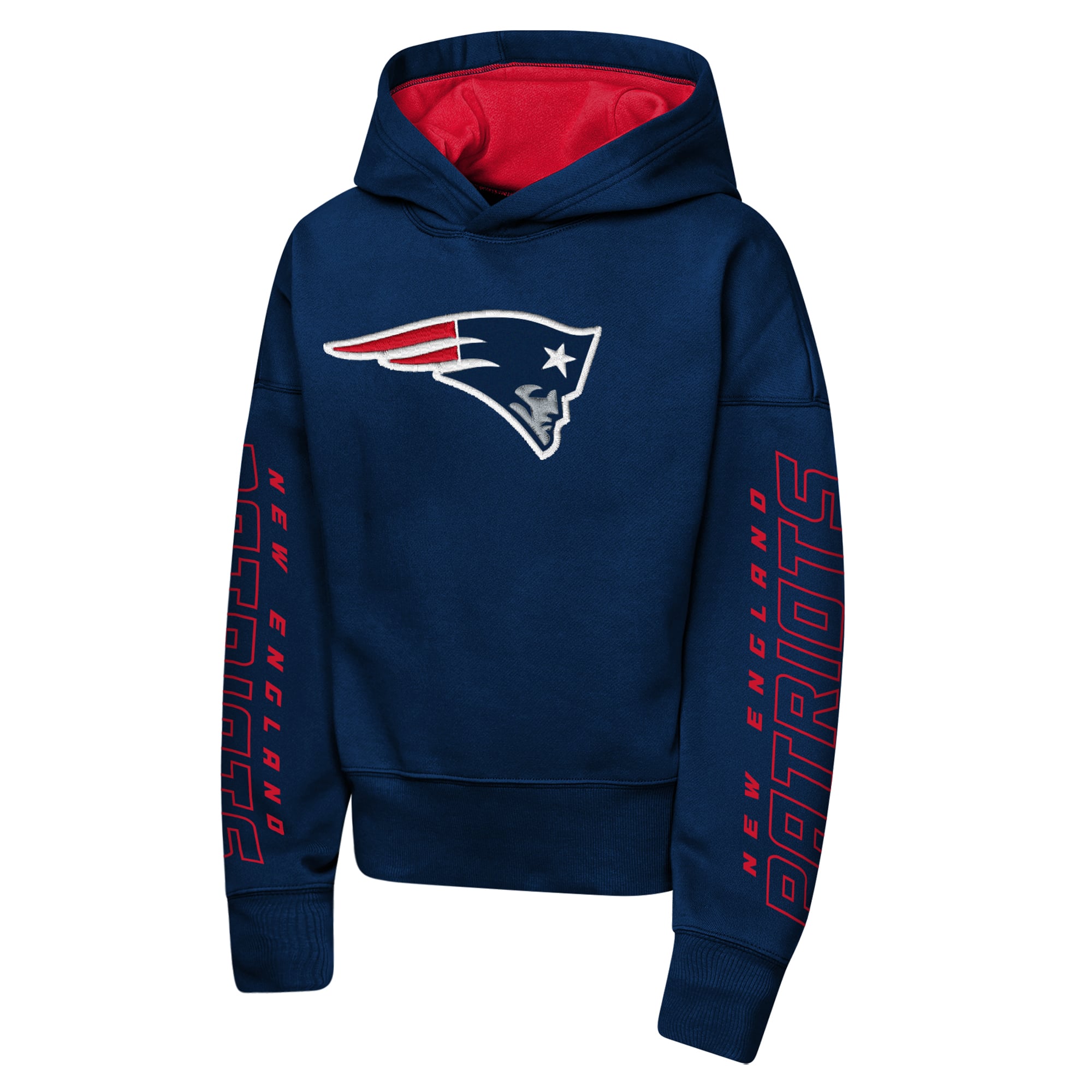 Sweat à capuche Outerstuff bleu marine New England Patriots Miss Tailgate pour filles
