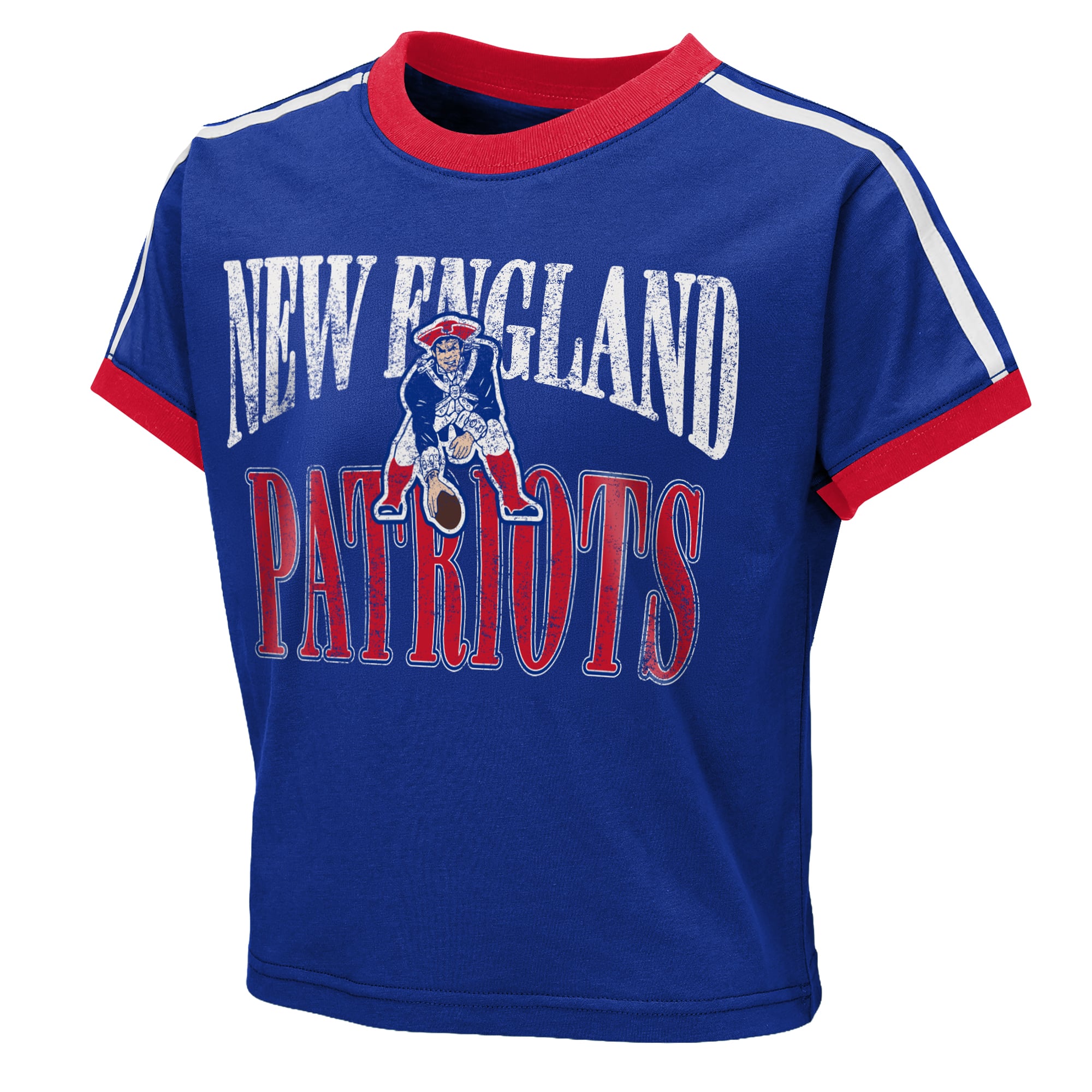 T-shirt court à col rond « Hail Mary » pour bébé, collection Girls Youth WEAR by Erin Andrews Royal New England Patriots », par