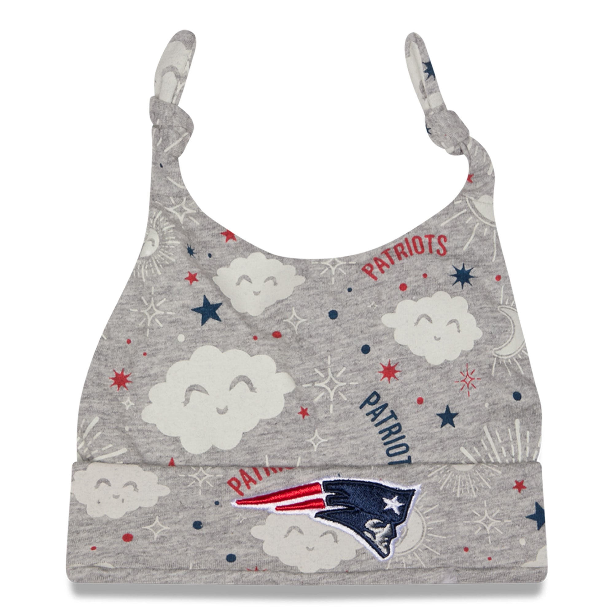 Bonnet en maille New Era gris chiné New England Patriots Sky pour bébé