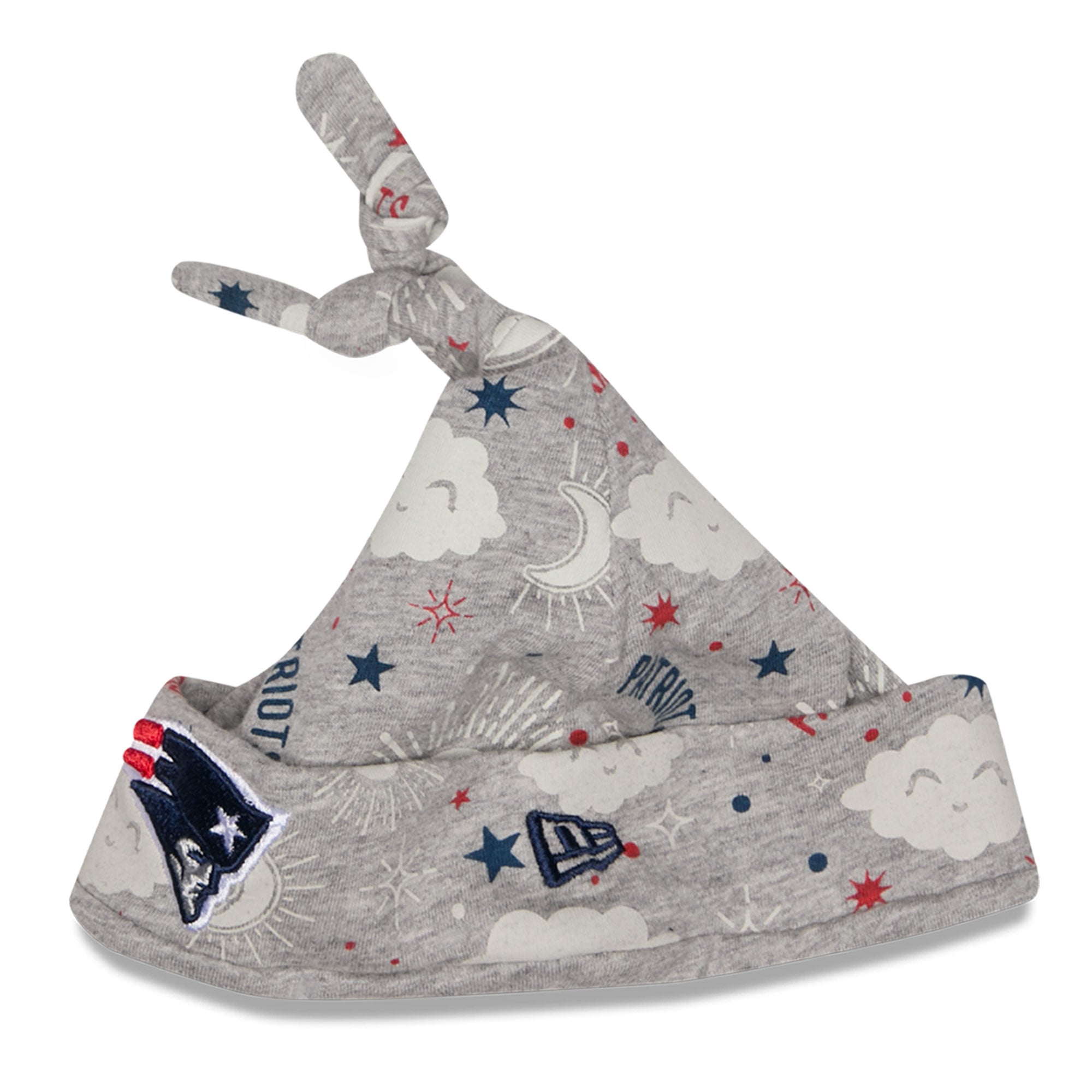 Bonnet en maille New Era gris chiné New England Patriots Sky pour bébé