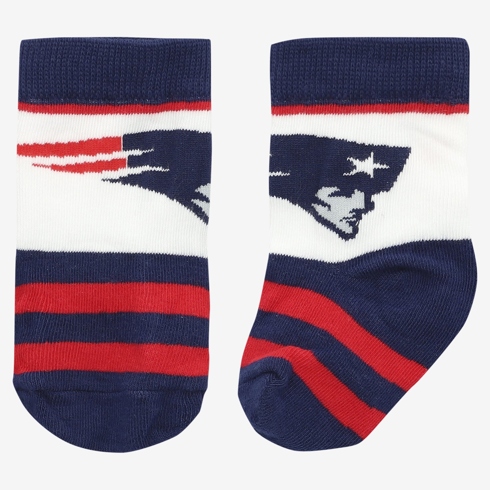 Chaussettes de rugby à blocs bleu marine New England Patriots pour bébé