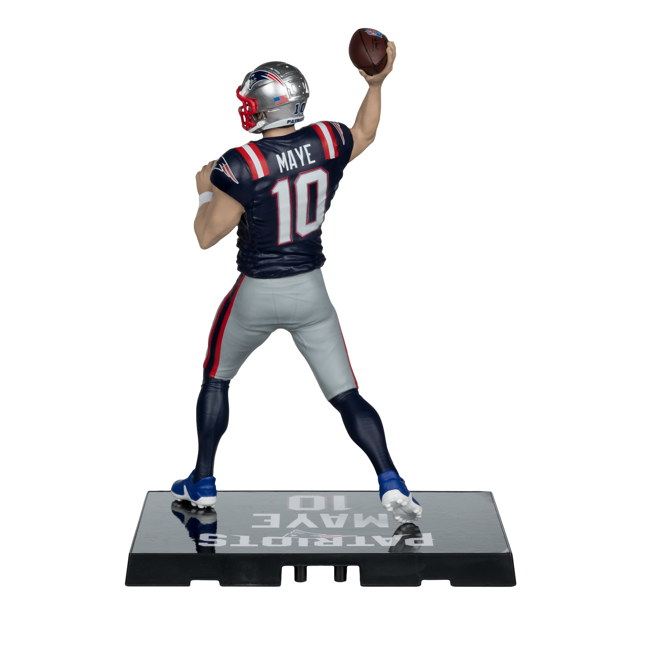 Figurine de joueur Drake Maye des New England Patriots de 18 cm (7 pouces) de McFarlane Toys