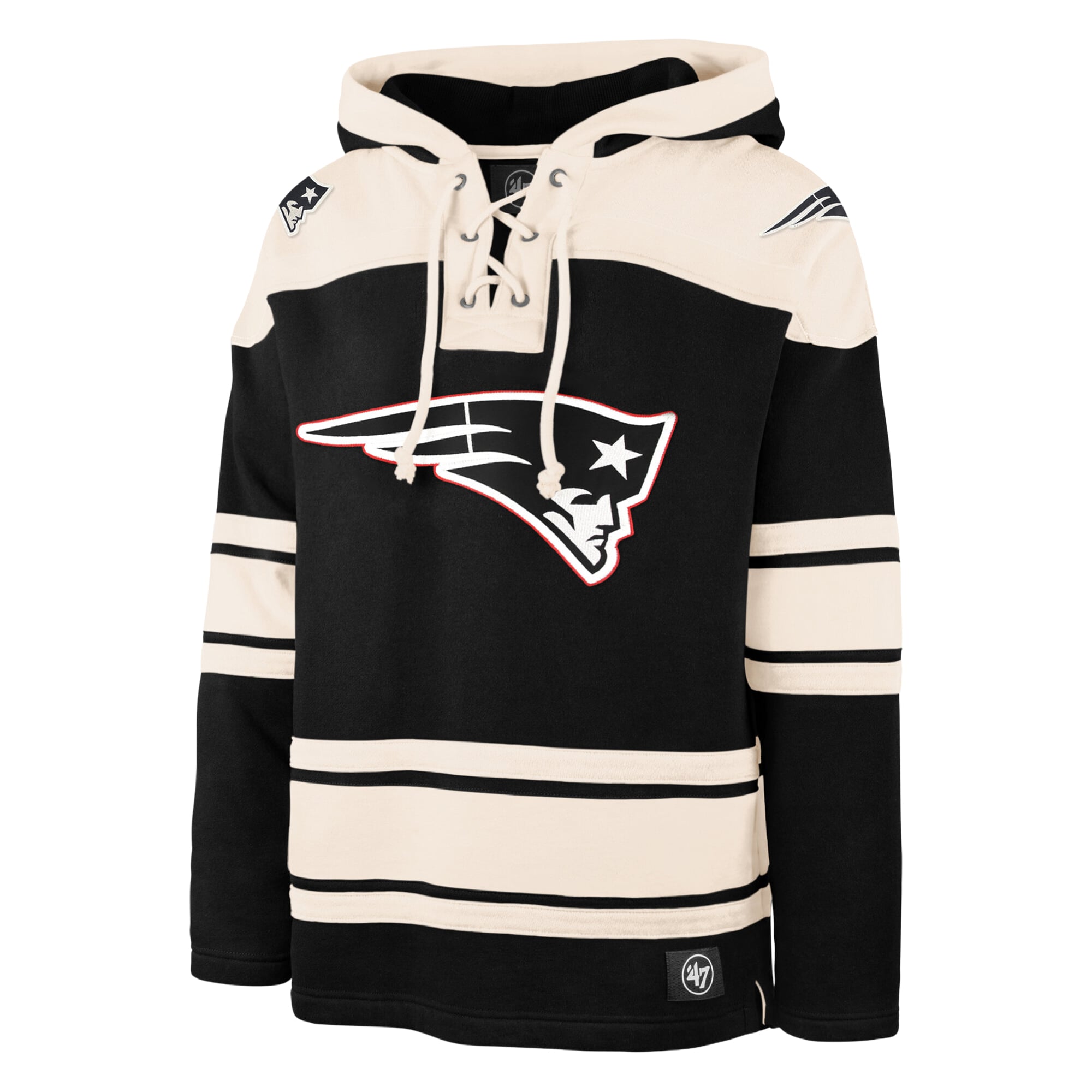 Sweat à capuche Superior Lacer noir New England Patriots '47 pour homme
