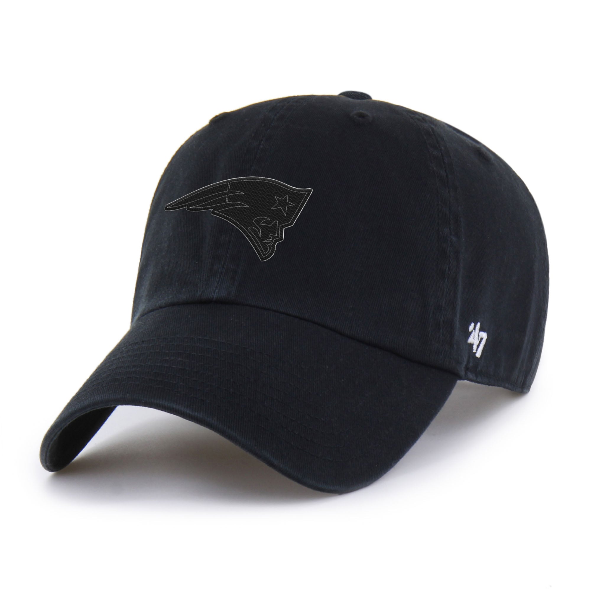 Men's '47 Black New England Patriots Tonal Clean Up Adjustable Hat