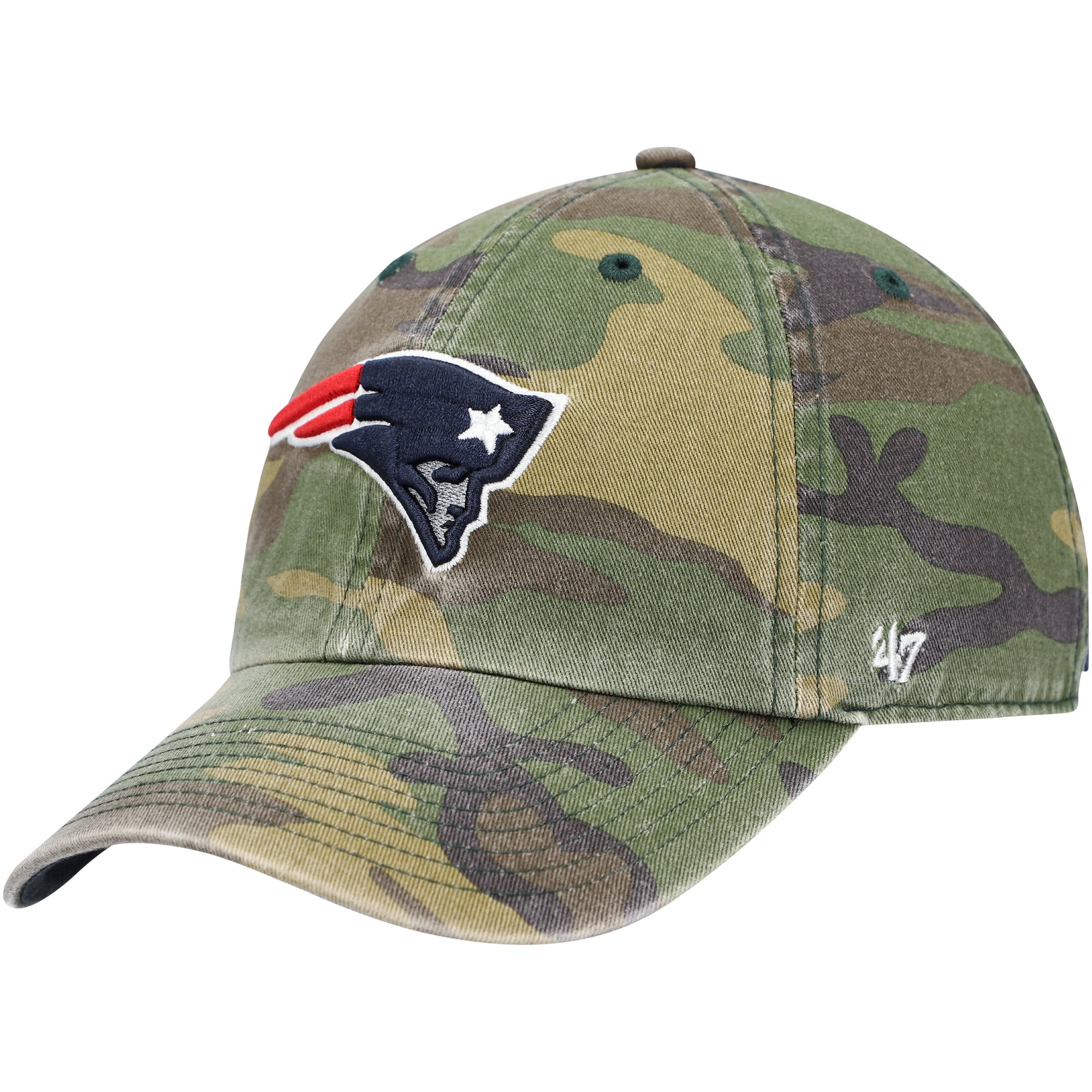Casquette ajustable pour homme '47 Camo New England Patriots Woodland Clean Up