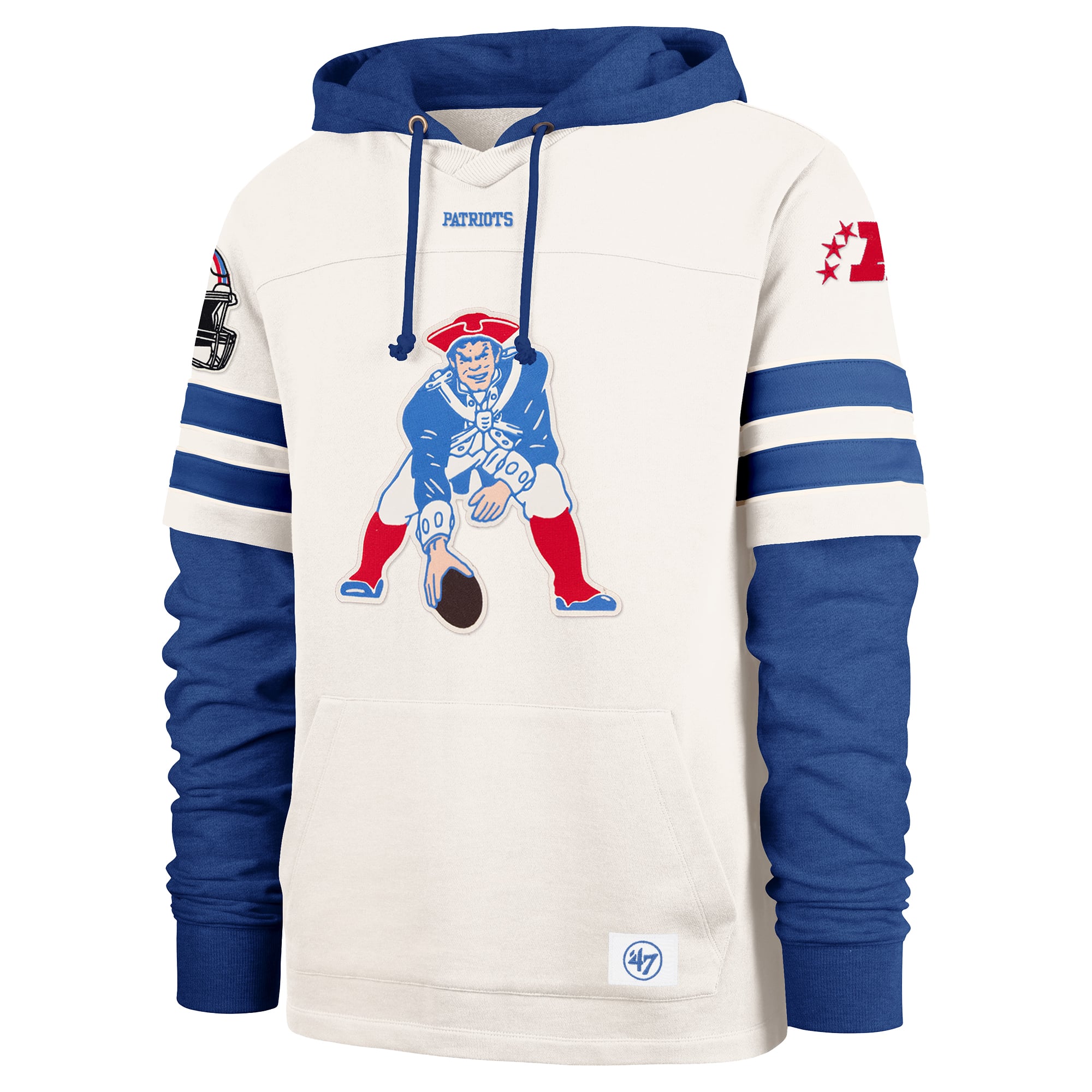 Sweat à capuche pour homme « 47 Cream New England Patriots Cornerback »