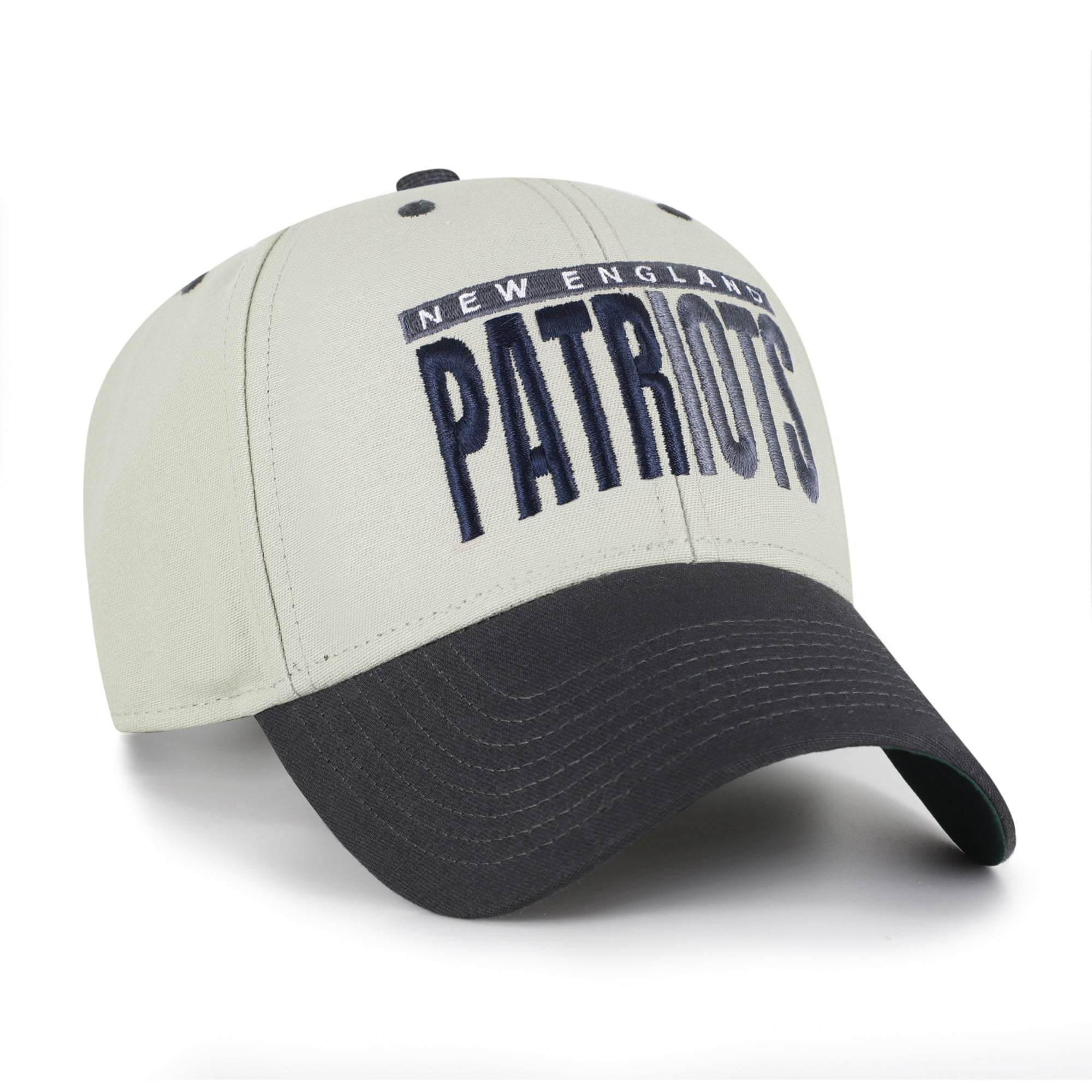 Casquette ajustable pour homme « 47 » grise/noire New England Patriots MVP avec inscription en demi-bloc